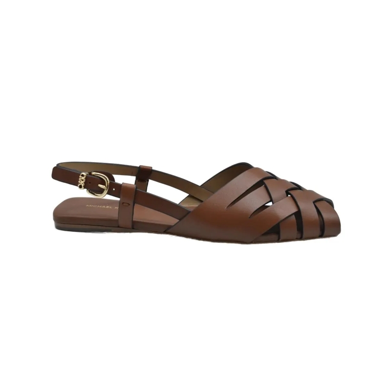 MICHAEL Michael Kors Sandalen Brown Laced Shoes With Crisscross Straps Brown
