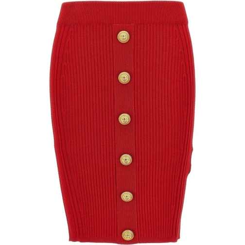 Balmain Midi-Röcke Balmain Knee-Length Mini Skirt rot