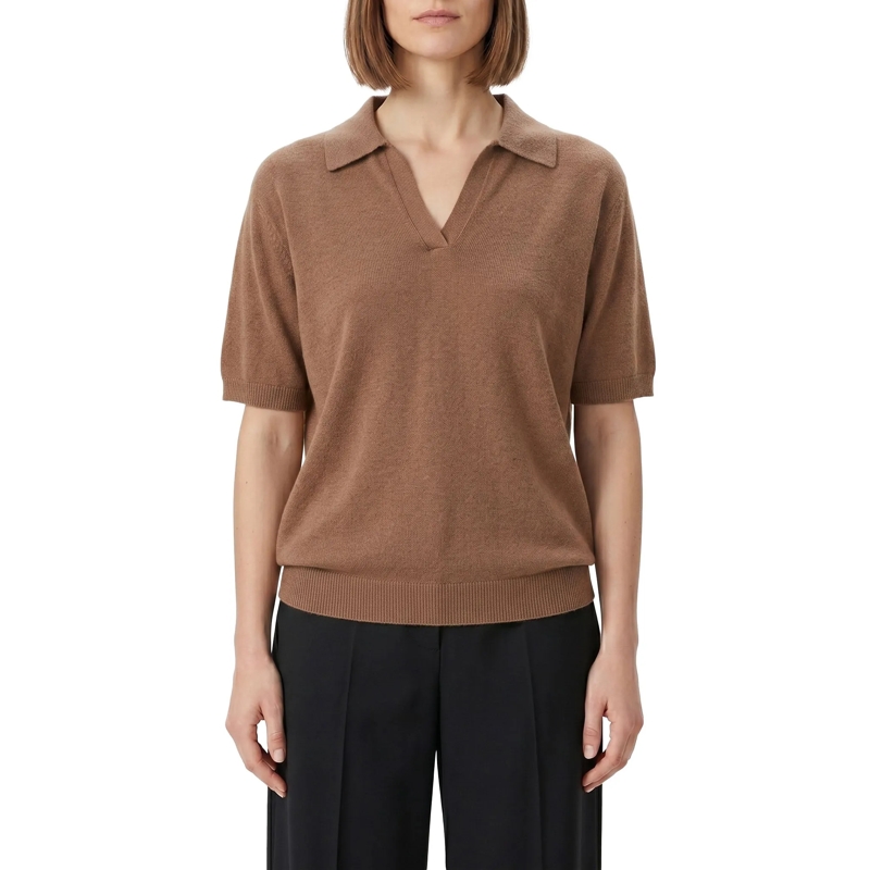 Luisa Cerano Pull Poloshirt aus Leinen braun(Image 2)