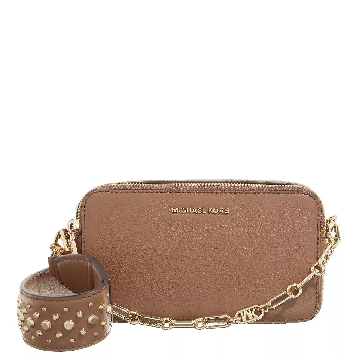 Michael Kors Crossbody Bags - Jet Set Small Dbl Zp Camra Chain Crossbody - Gr. unisize - in Braun - für Damen