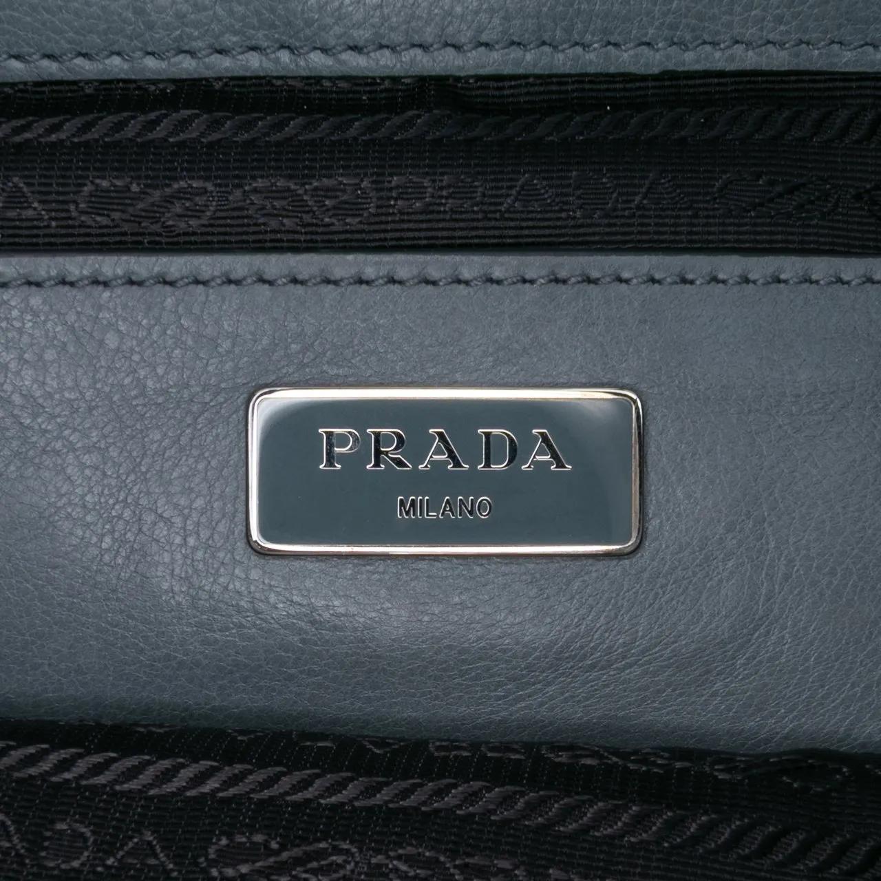 Thumbnail - Prada Hobo Bags - Glace Calf Twin Pocket Satchel - Gr. unisize - in Grau - für Damen