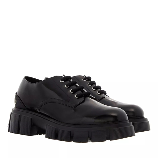 Love Moschino Winter Tassel Nero lace up shoes