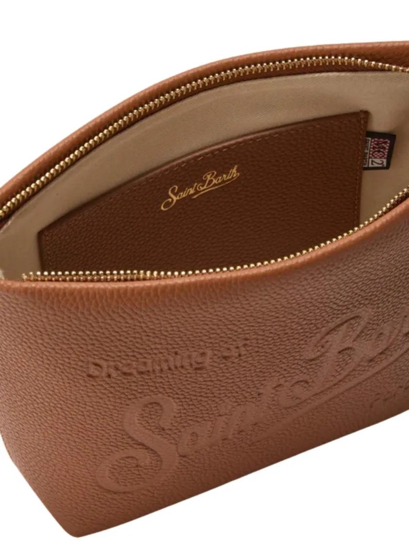 Thumbnail - Mc2 Saint Barth Hobo Bags - Medium Trapezoidal Handbag In Textured Brown Finis - Gr. unisize - in Braun - für Damen