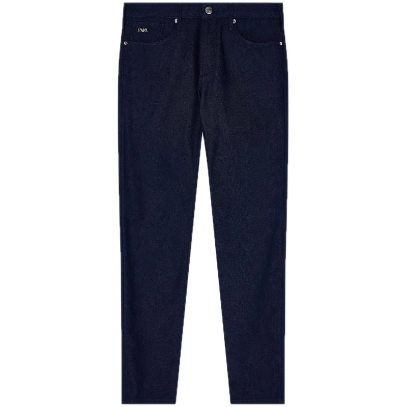 Emporio Armani Jeans Slim Fit J06 Micro Polka-dot Blue blau