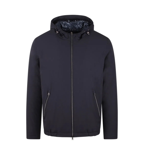 Herno Nylon Bomber Jacket Blue Bomberjacks