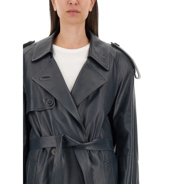 トレンチコート Salvatore Santoro Double-Breasted Ovine Leather Trench Coat Salvatore Santoro Double-Breasted Ovine Leather Trench Coat