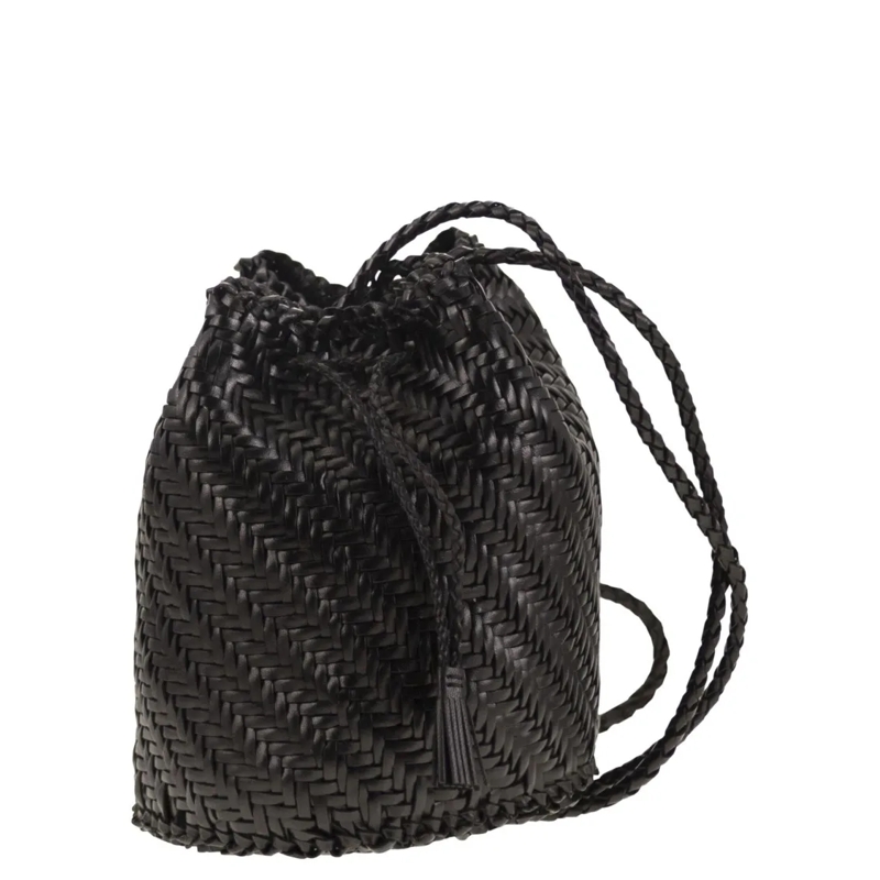 DRAGON DIFFUSION Sac reporter Pompom Double Jump - Bucket Bag Black