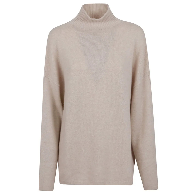 Allude Rollkragenpullover Cashmere Mock Neck Sweater Pink