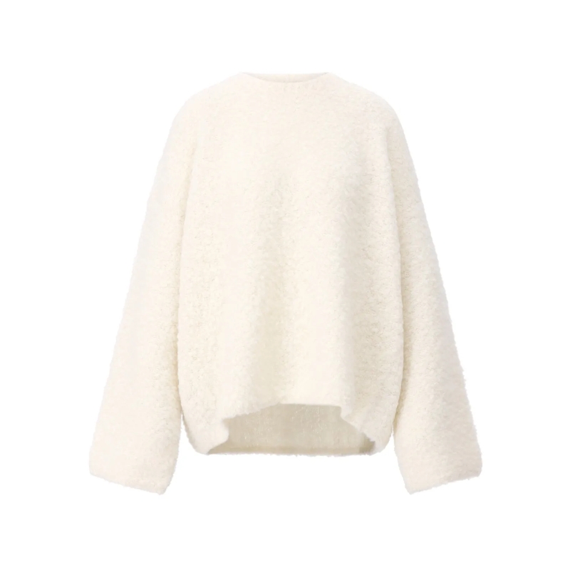 TOTEME Trui Pullover aus Alpaka-Mix Weiß