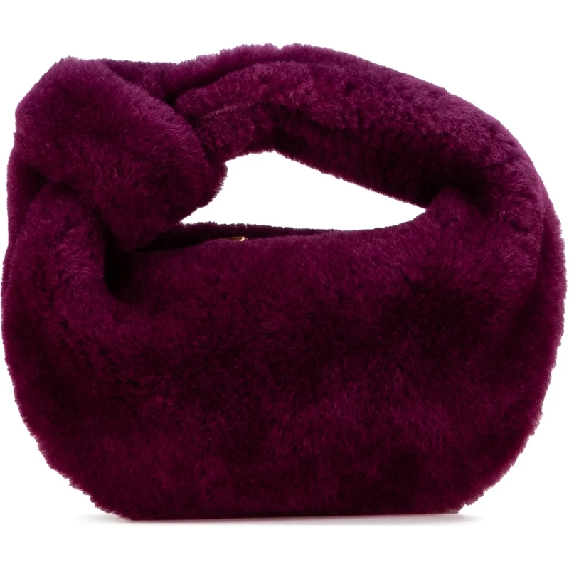Bottega Veneta Schultertasche Mini Shearling Jodie lila