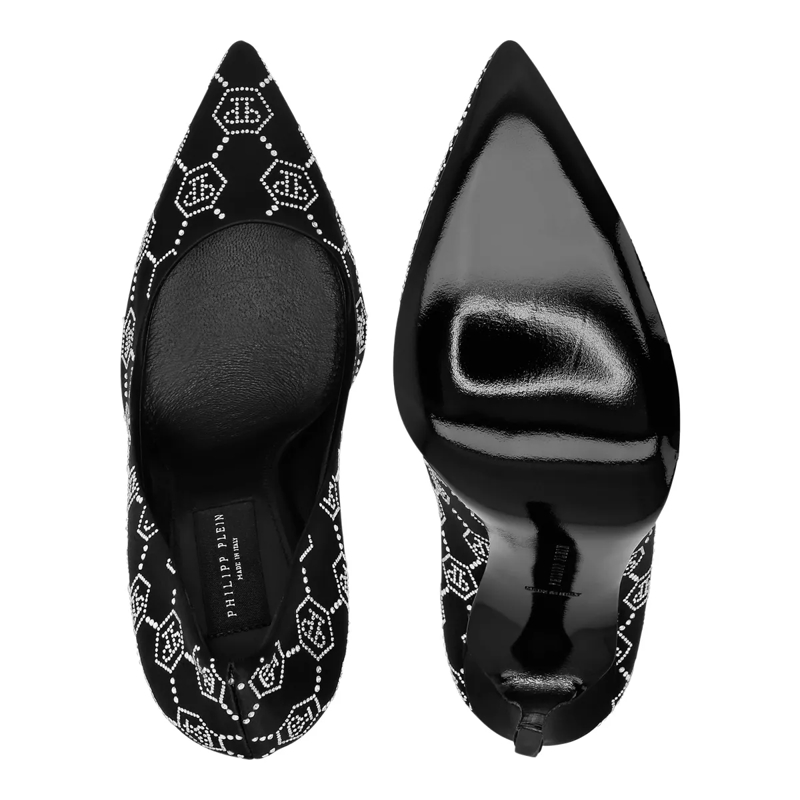 Philipp Plein Pumps Pumpen Monogram Mit Schmucksteinen schwarz(Image 4)