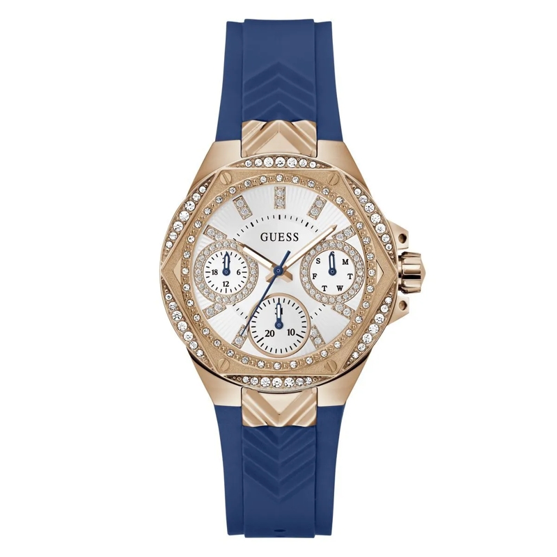 Guess Quarzuhr Quarz-Analoguhr Envy blau