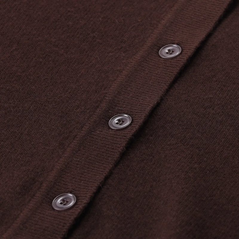 True Religion Poloshirt Strickjacke aus Wolle & Kaschmir braun(Image 3)