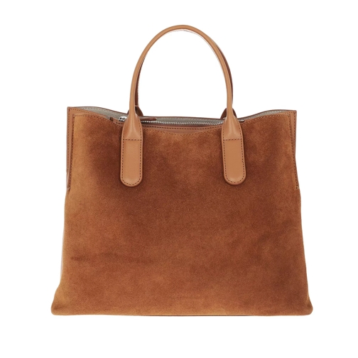 Coccinelle Sandy Bimaterial Shopping Bag Caramel Tote