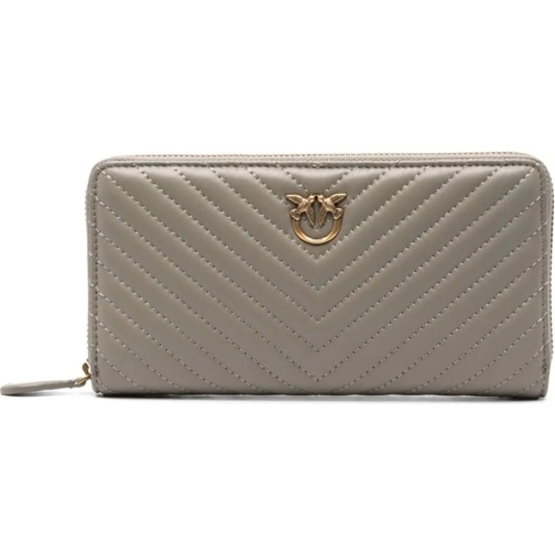 Pinko Portefeuille à fermeture Éclair ryder zip around beige beige