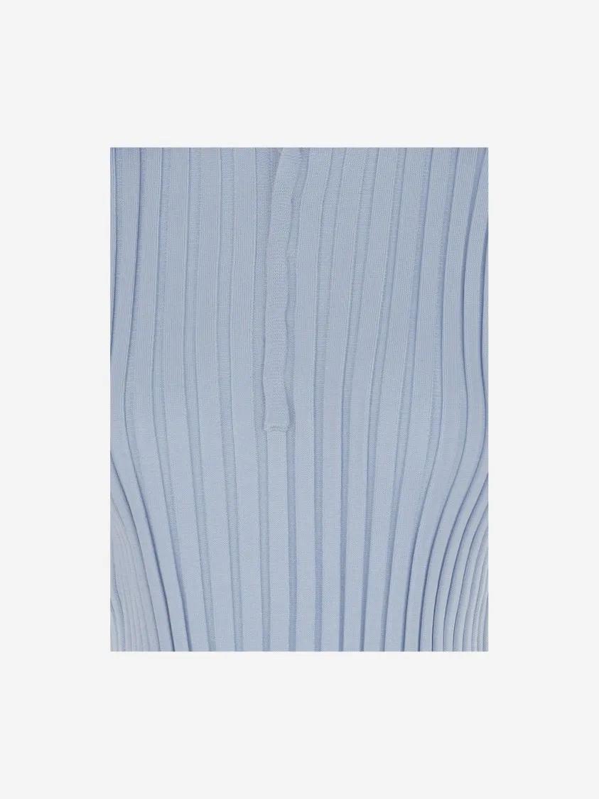 Tシャツ・カットソー Jil Sander Viscose Blend Polo Shirt With Ruffle Flounce Jil Sander | Tops | Jil Sander Ruffle Flounce Polo Shirt In