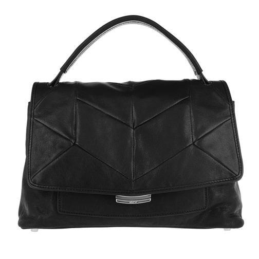 Abro Wild Patchwork Handle Bag Black/Nickel Axelremsväska