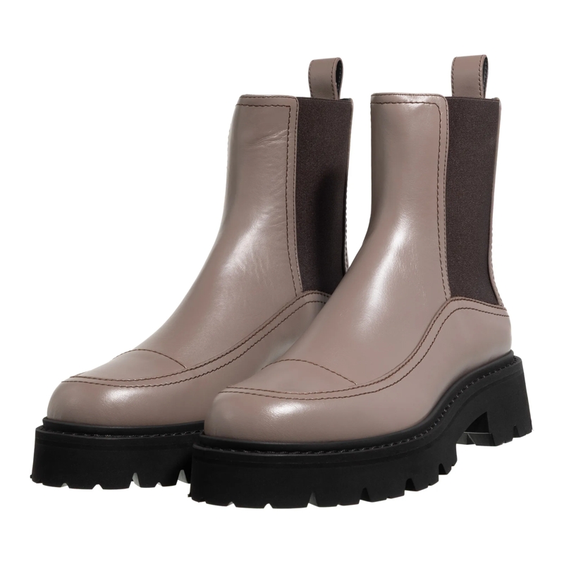 Emporio Armani Stiefeletten Stivaletto Vitello+Elastico Taupe+Testa Di Moro(Image 3)