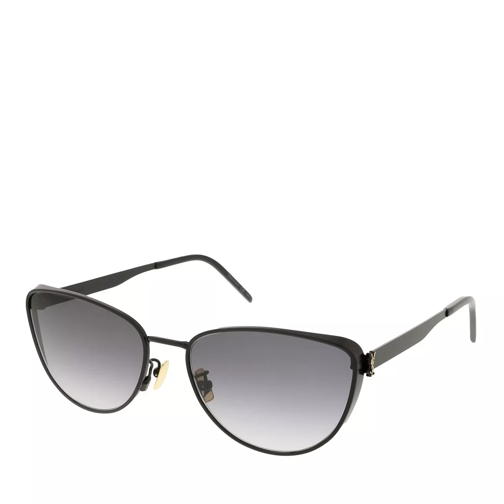 Saint Laurent SL M90-002 58 Sunglass Woman Metal Black-Black-Grey Sunglasses