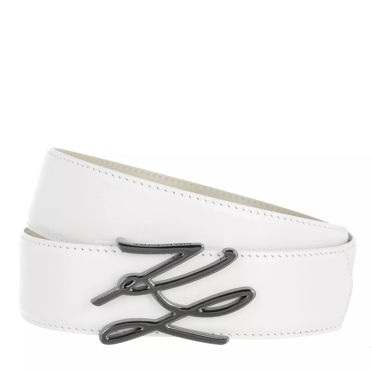 Karl Lagerfeld Gürtel - K/Autograph Belt Medium - Gr. L - in Weiß - für Damen