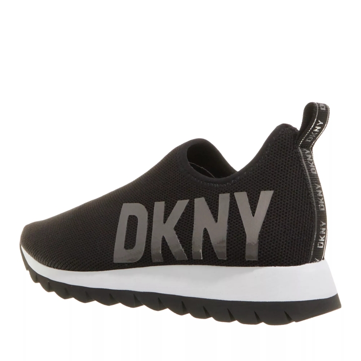 DKNY Azer Slip On Runner Sneaker Black Gunmetal Slip On Sneaker