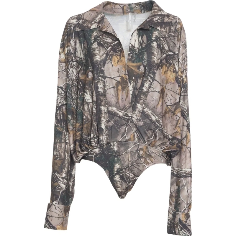 Norma Kamali T-shirt Shirt bodysuit grün