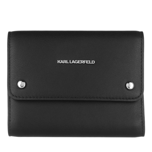 Karl Lagerfeld Ikon Flap Wallet Black Portemonnaie mit Überschlag
