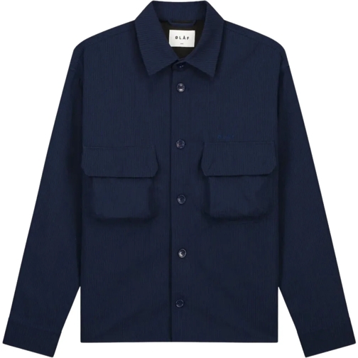 ØLÅF Gilet \u00F8l�f Bonded Pocket Overshirt Ls Overshirts Do blau