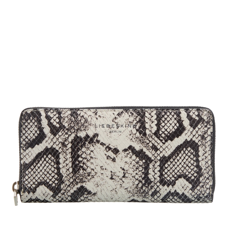 Liebeskind Berlin Portemonnaie mit Zip-Around-Reißverschluss Sally Wallet L Snake Milk