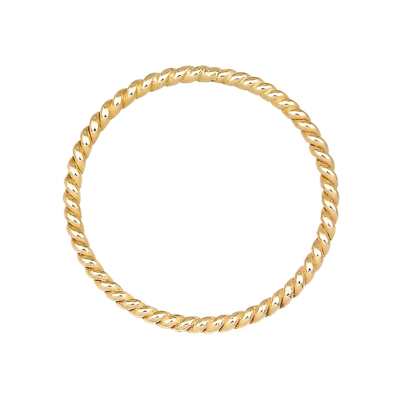Elli Ring Ring Basic Twisted Gedreht Minimal Look 375 Gelbgo gold(Image 3)