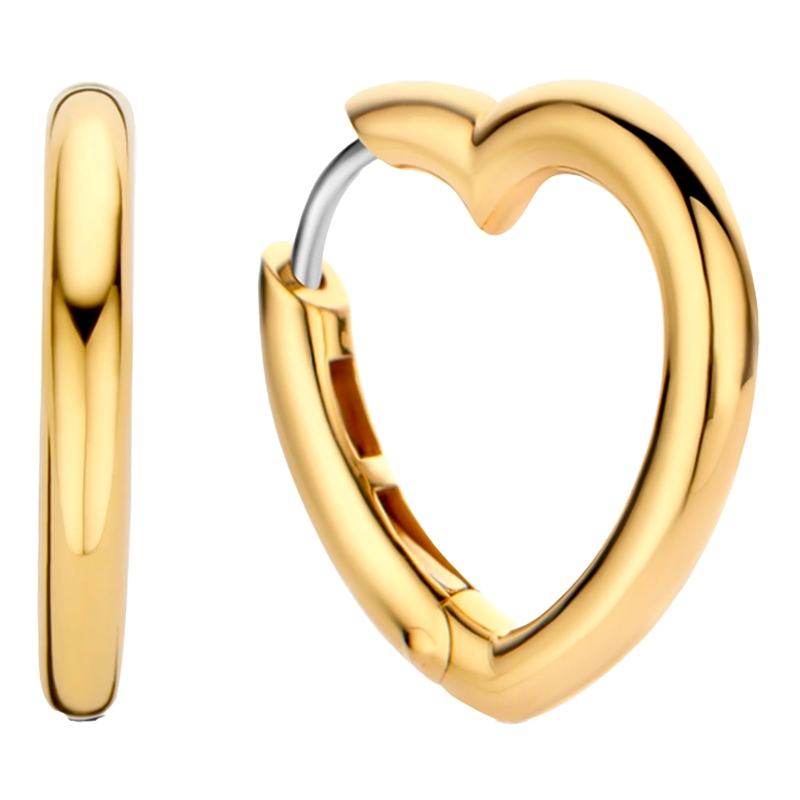 Ti Sento Ohrstecker 925er Sterlingsilber The Heart Creole gold(Image 6)