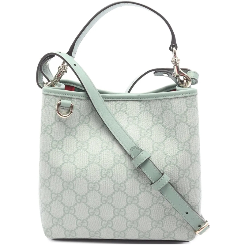 Gucci Sac à bandoulière Small GG Supreme Emblem Bucket Bag grün