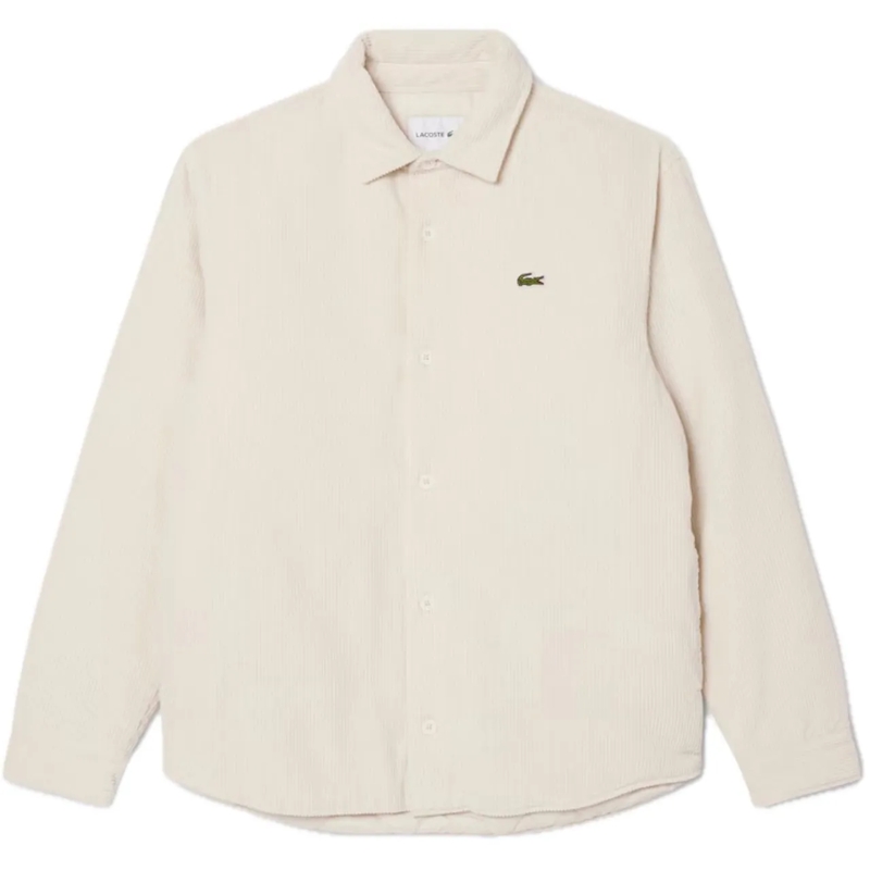 Lacoste Legeres Oberteil overhemd wit velours weiß