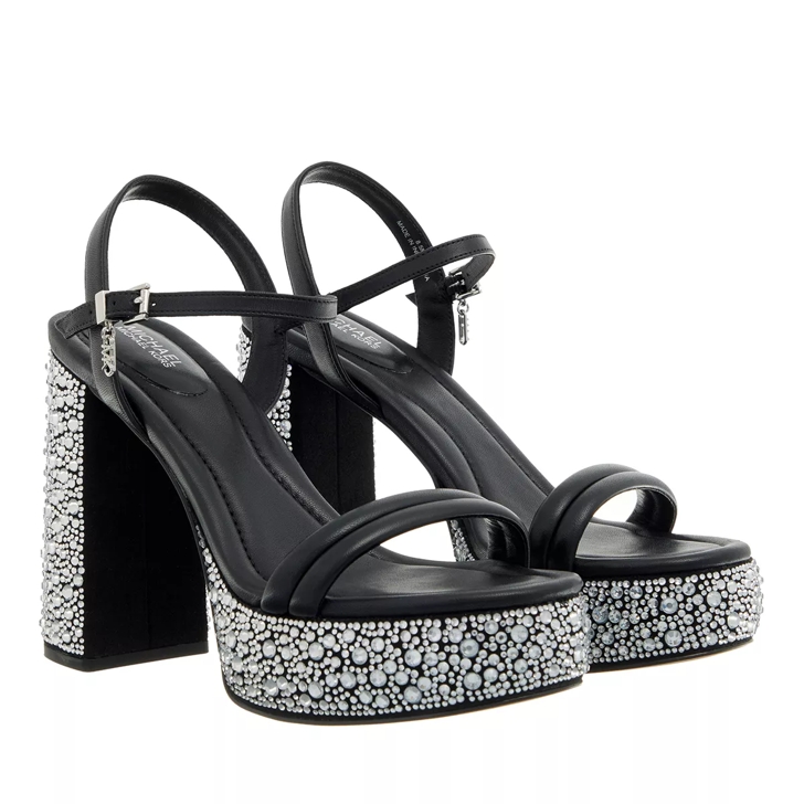 Black strappy 2024 sandals platform