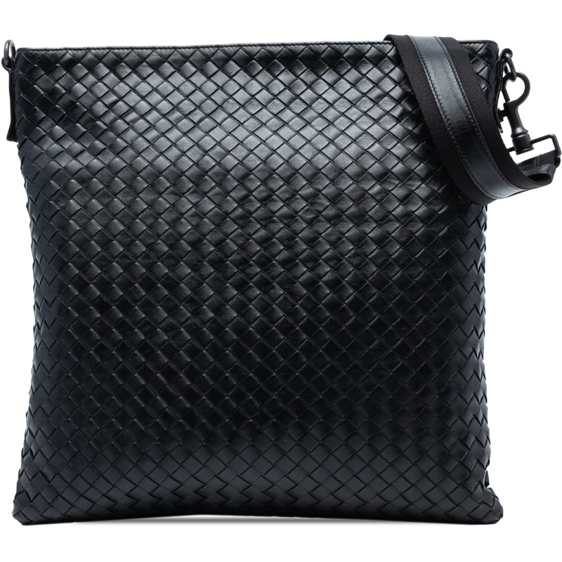 Bottega Veneta Schultertasche Nappa Intrecciato VN Crossbody schwarz