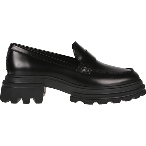 Hogan Mocassin HOGAN Black leather H674 loafers schwarz