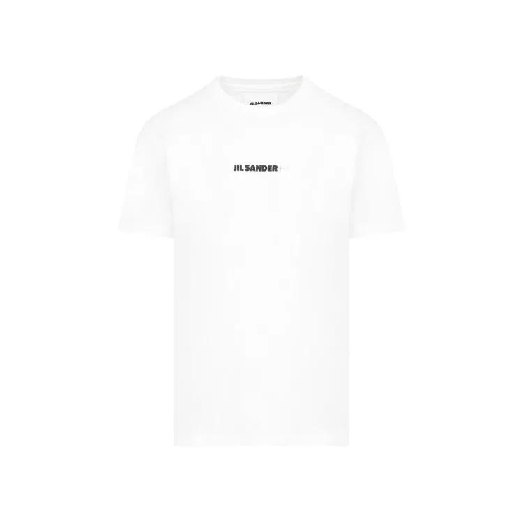 Jil Sander - White Porcelain Cotton T-Shirt - Größe S - weiß