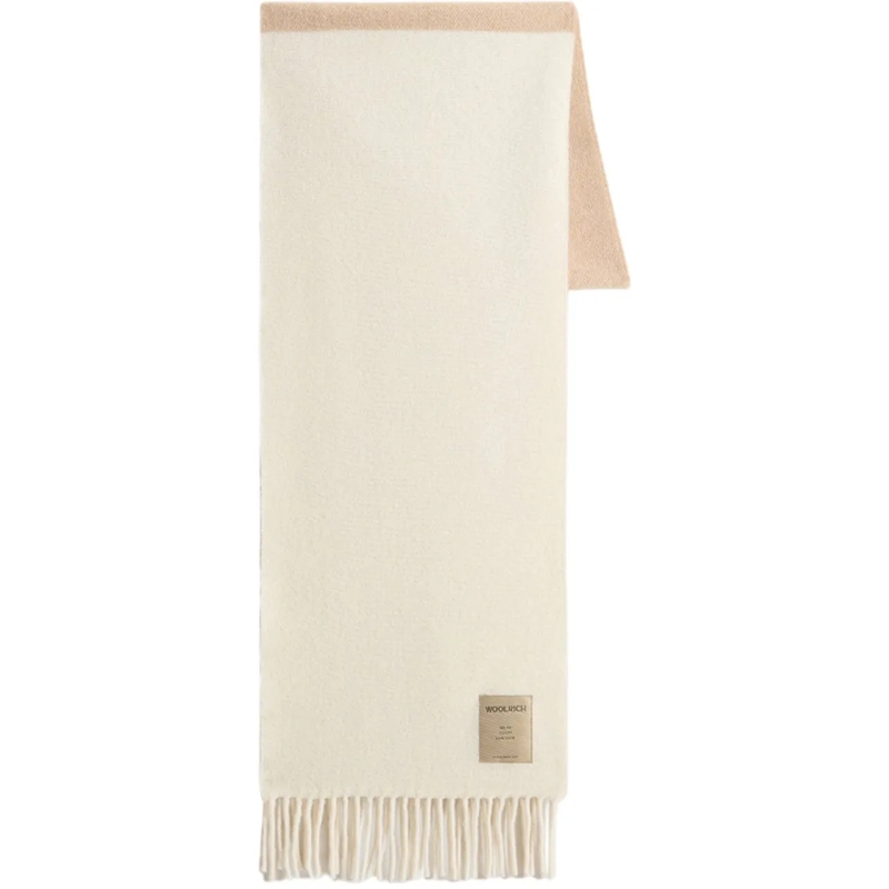 Woolrich Écharpe en laine Color Block Scarf beige