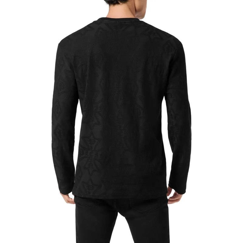 Philipp Plein T-Shirt T-Shirt Rundhalsausschnitt Ls Crest schwarz(Image 2)