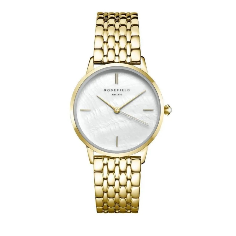 Rosefield Quarzuhr Damenuhr Pearl Edit gold