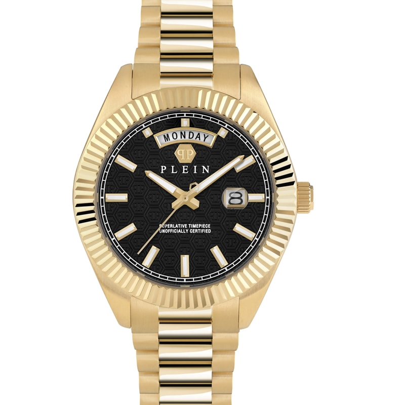 Philipp Plein Quarzuhr Quarz-Analoguhr Date Superlative Gent gold