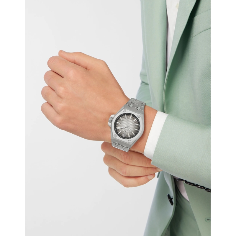 Philipp Plein Quarzuhr Quarz-Analoguhr Plein Extreme Gent silber(Image 2)