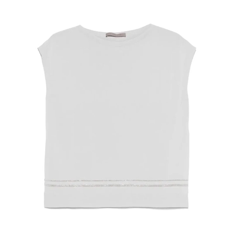 D. Exterior Pull Refined Knit Sweater With Classic Silhouette White