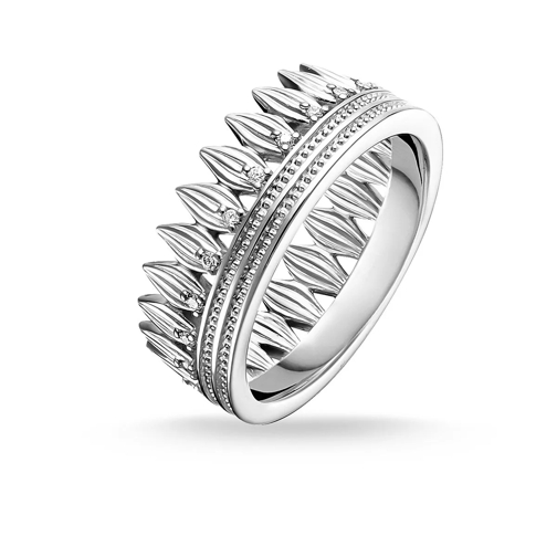 Thomas Sabo Ring Crown Leaves Silver Statement Ring