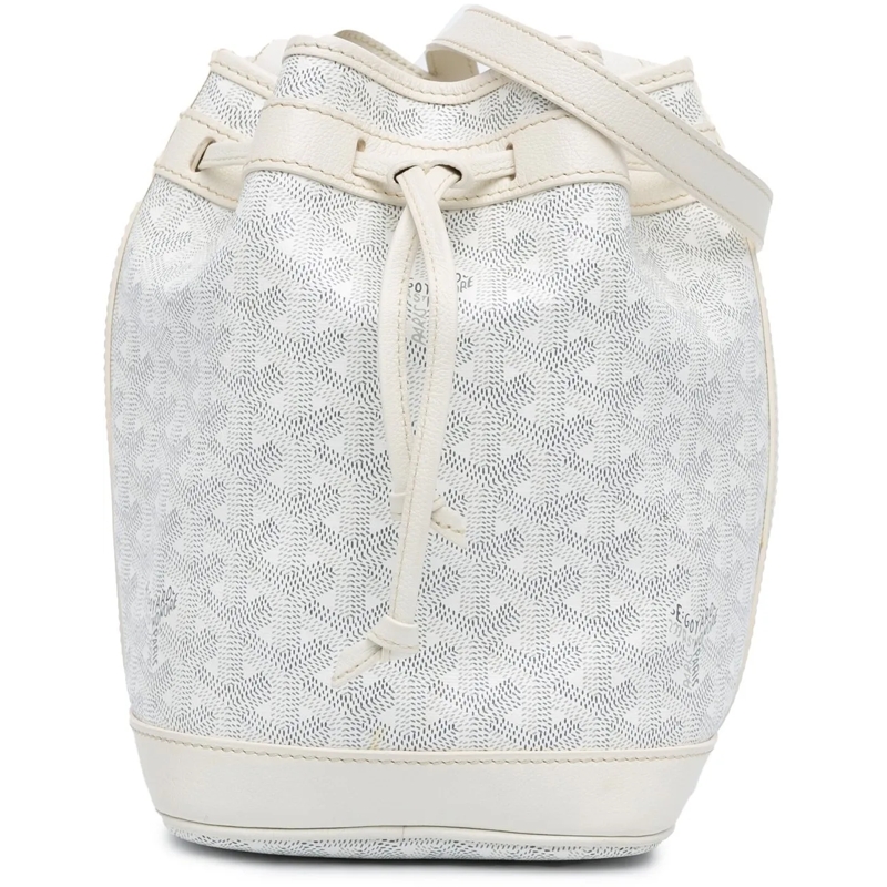 GOYARD Schultertasche Goyardine Petit Flot weiß