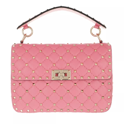 Valentino Garavani Rockstud Spike Crossbody Bag Flamingo Pink Satchel