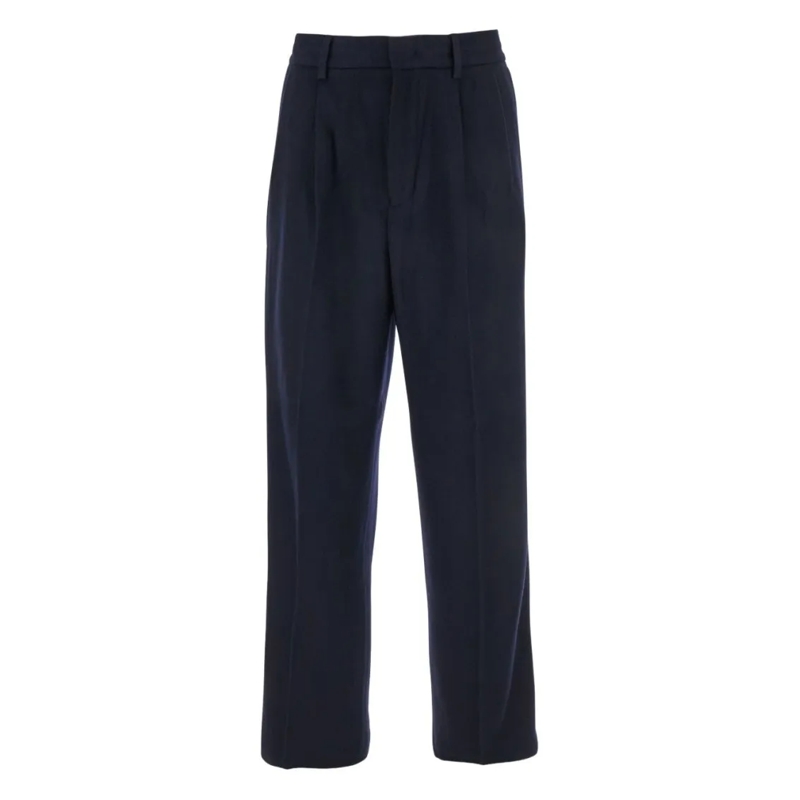Emporio Armani Anzugshose Tailored Blue Trousers With Front Darts Black