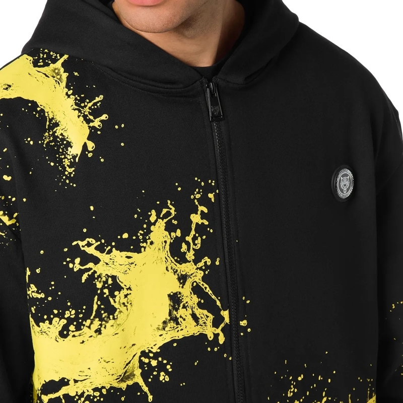 Plein Sport Top Kapuzen-Sweatjacket Splash schwarz(Image 5)