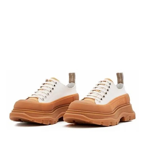 Alexander McQueen 45Mm Tread Slick Lace-Up Sneakers Brown Low-Top Sneaker