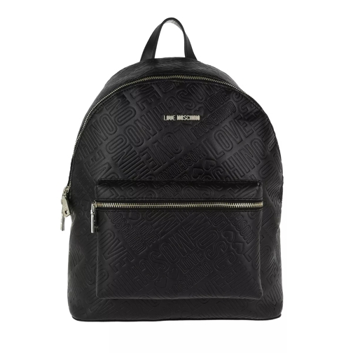 Love Moschino Logo Embossed Backpack Nero Sac à dos